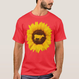 Viehgeschenk für Frauen Männer Kuh Bull Farm Sonne T-Shirt