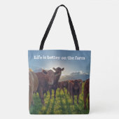 Viehherde auf der Weide Tasche (Vorderseite)