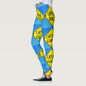 Viehhüter-Schild gelbe Diamanten blau Leggings (Links)