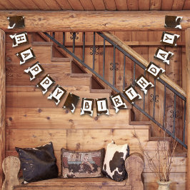 Viehrinde Stampede Brown Wimpelkette