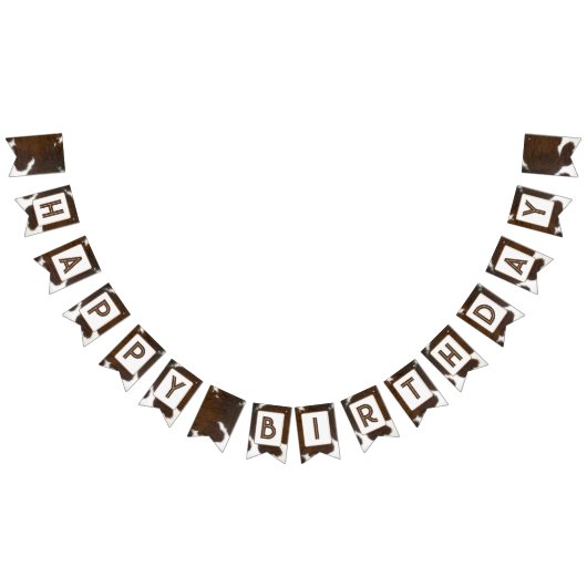 Viehrinde Stampede Brown Wimpelkette (Alle)