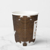 Viehrinder Stampede Brown Geburtstag Pappbecher (Rechts)