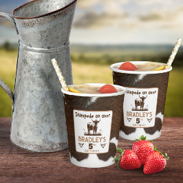 Viehrinder Stampede Brown Geburtstag Pappbecher