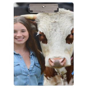 Viehschau-Kuh-Foto-Anpassung Klemmbrett