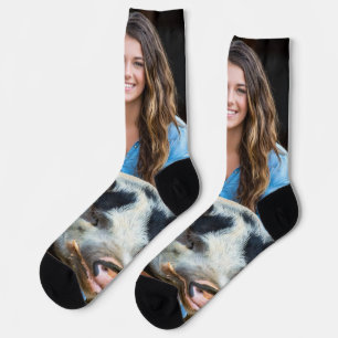 Viehschau Schweine Foto Anpassen Socken
