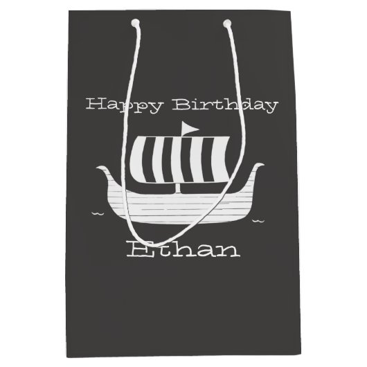 Viehschiff/Langboot mit benutzerdefinierter Hinter Mittlere Geschenktüte (Vorderseite)