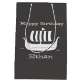 Viehschiff/Langboot mit benutzerdefinierter Hinter Mittlere Geschenktüte (Rückseite)