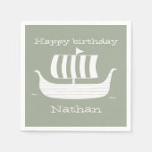 Viehschiff/Langboot mit benutzerdefinierter Hinter Serviette (Vorderseite)