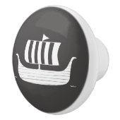 Viehschiff/Langboot mit individueller Hintergrundf Keramikknauf (Rechts)