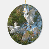 Viehvögel in Bäumen Keramik Ornament (Links)