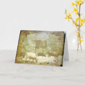 Viehweide Grunge Karte (Gelbe Blume)