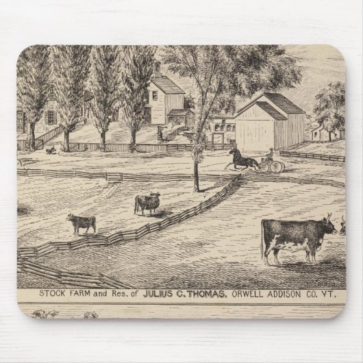 Viehzucht in Orwell Vermont Mousepad (Vorne)