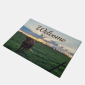 Viehzucht Sunset Welcome Doormat Fußmatte (Schrägansicht)