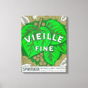 Vieille feiner Wein LabelEurope Leinwanddruck