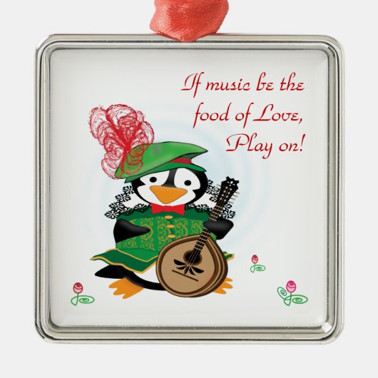 Viel Ado über Pinguine Ornament Aus Metall (Vorne)