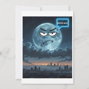 Viel atmen? - Wenn der Mond sprechen könnte Feiertagskarte