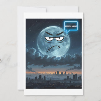 Viel atmen? - Wenn der Mond sprechen könnte Feiertagskarte