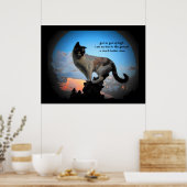 Viel besser Blick Katze Haiku Poster (Küche)