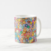 Viel Blume, farbenfroh gefärbt Kaffeetasse (VorderseiteRechts)