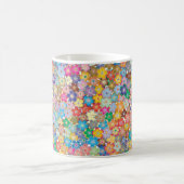Viel Blume, farbenfroh gefärbt Kaffeetasse (Mittel)