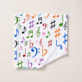 Viel bunter Musiknoten und Symbol-Tuch-Set Badhandtuch Set (Waschlappen)