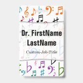 Viel bunter Musiknoten und Symbole; Individueller Ausweis (Back)