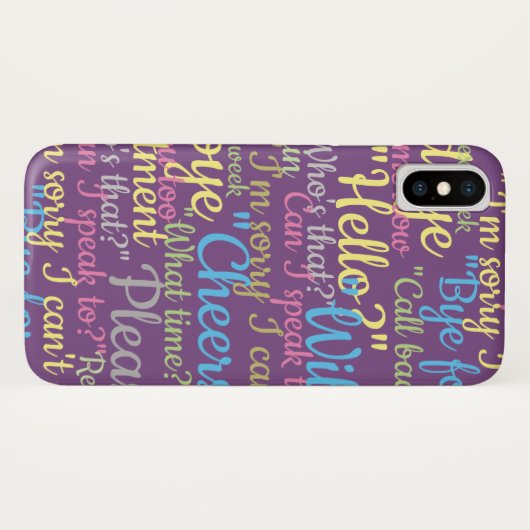 Viel Chatter Design Case-Mate iPhone Hülle (Rückseite (Horizontal))