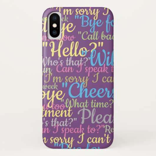 Viel Chatter Design Case-Mate iPhone Hülle (Rückseite)