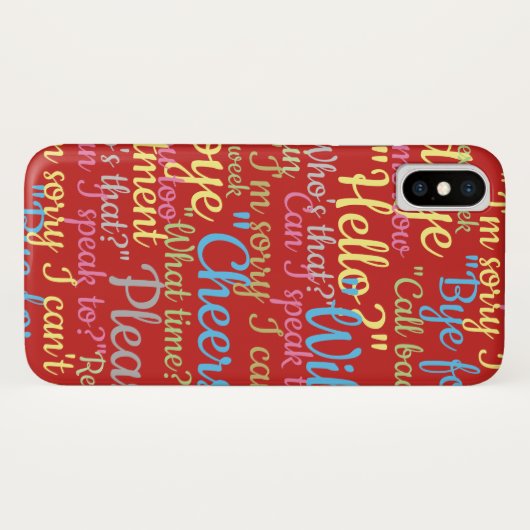 Viel Chatter Design Case-Mate iPhone Hülle (Rückseite (Horizontal))