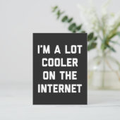 Viel Cooler auf dem Internet-Zitat Postkarte (Stehend Vorderseite)
