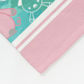 Viel der Schweine - mit Monogramm Fleecedecke (Ecke)