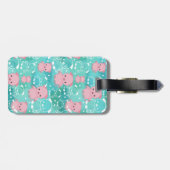 Viel der Schweine - mit Monogramm Gepäckanhänger (Rückseite horizontal)