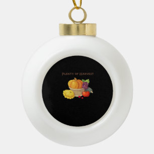 Viel Ernte - Herbstkorb der Illus-Produktion Keramik Kugel-Ornament