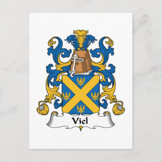 Viel Familienwappen Postkarte