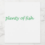viel Fisch Weinetikett (Einzelnes Label)