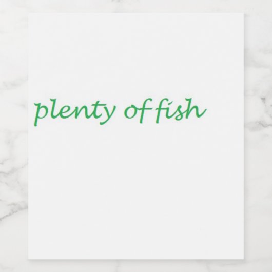 viel Fisch Weinetikett (Einzelnes Label)