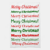 Viel "Frohe Weihnachten!" Rot oder Grün Handtuch (Vertikal)