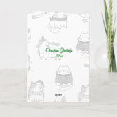 Viel Furry, ein kleines Weihnachtsfest! Feiertagskarte (Rückseite)