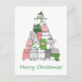 Viel Furry, ein kleines Weihnachtsfest! Feiertagspostkarte (Vorderseite)