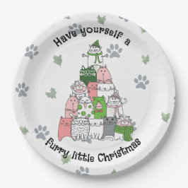 Viel Furry, ein kleines Weihnachtsfest! Pappteller