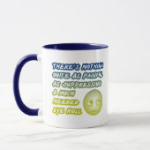 Viel gebrauchte Augen Roll Funny Coworker Blau & G Tasse (Links)