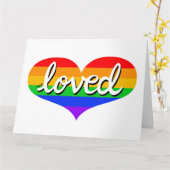 Viel geliebt - Angeröbt - Herz der Liebe Rainbow Karte (Gelbe Blume)