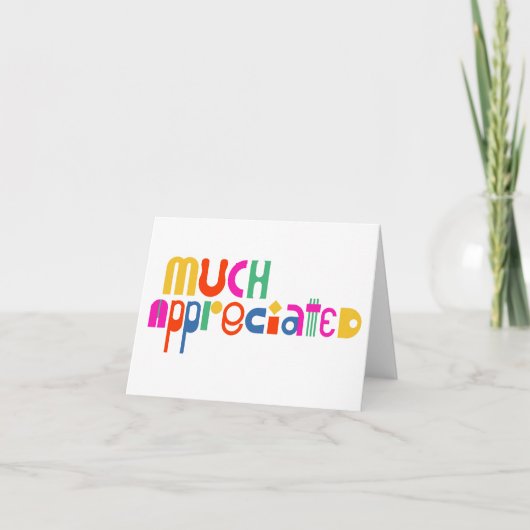 "Viel geschätzt" Vielen Dank Karten (Vorderseite)