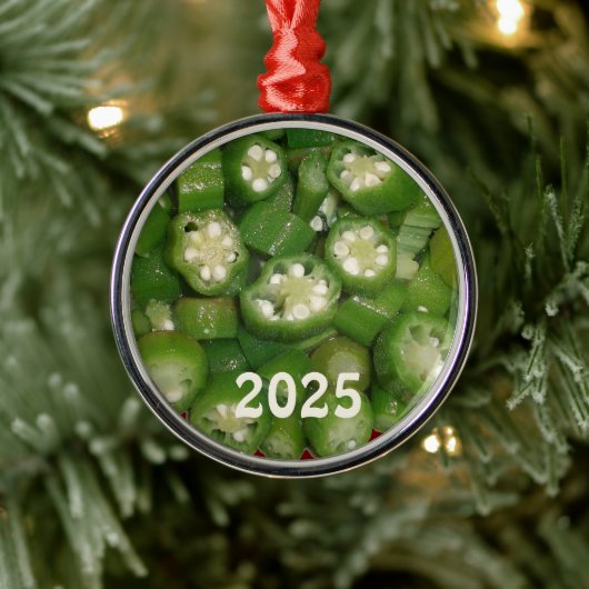 Viel geschnittenes Okra-Ornament Ornament Aus Metall (Baum)