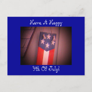 Viel Glück, 4. Juli! Postkarte