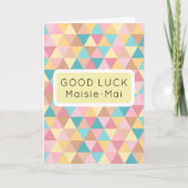 Viel Glück Abstrakt Pastel Karte (Vorderseite)