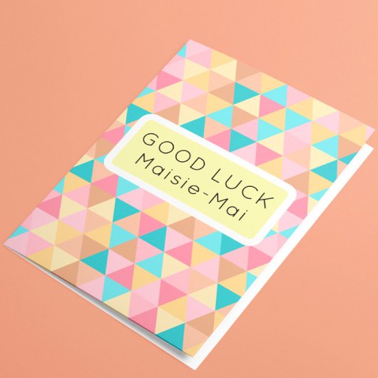 Viel Glück Abstrakt Pastel Karte