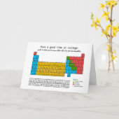 Viel Glück an der Uni - Periodensystem der Chemie Karte (Gelbe Blume)