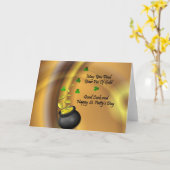 Viel Glück and Happy St. Patty's Day Karte (Gelbe Blume)