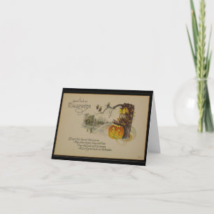 viel Glück auf Halloween Vintage Grußkarte Karte